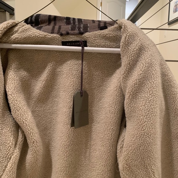 New Allsaints Beulah Sherpa lined shirt - Picture 8 of 8